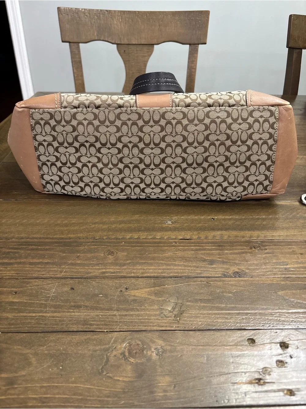 Coach Khaki Canvas Diaper Bag in Signature C Monogram
